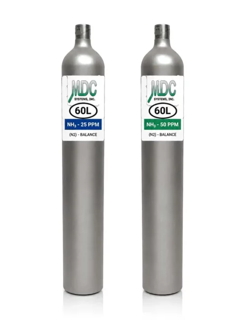 Ammonia (nh₃) Calibration Gas 00 Parent Product Image Showing Both Variations 2 Cylanders 25ppm 50ppm
