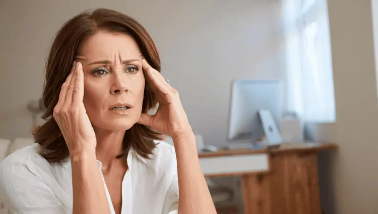 Gas Leak Symptoms Person Experiencing Headache Symptoms From Gas Exposure