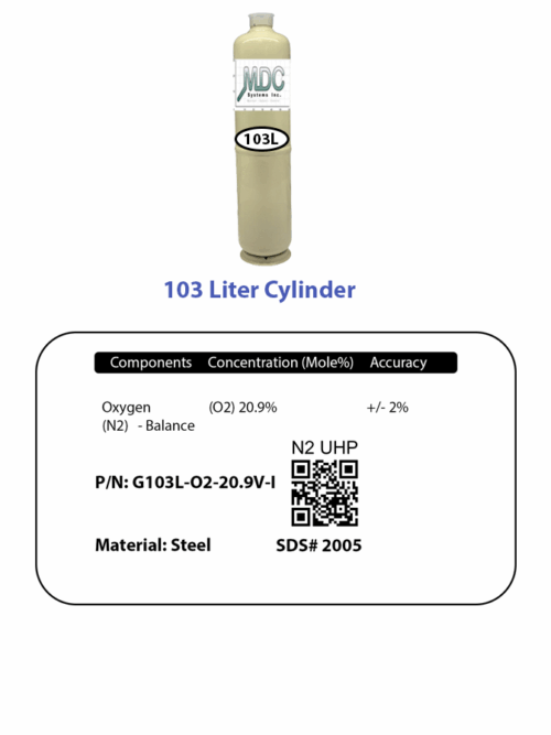 Cylinder Steel 103l N2 Cylinder And Label 1