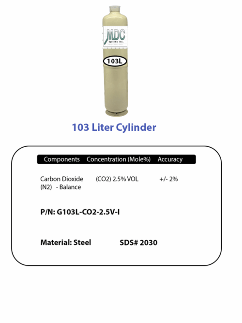 Cylinder Steel 103l Co2 2.5v Cylinder And Label 1.0