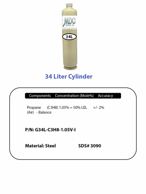Cylinder Steel C3h8 34l 50lel