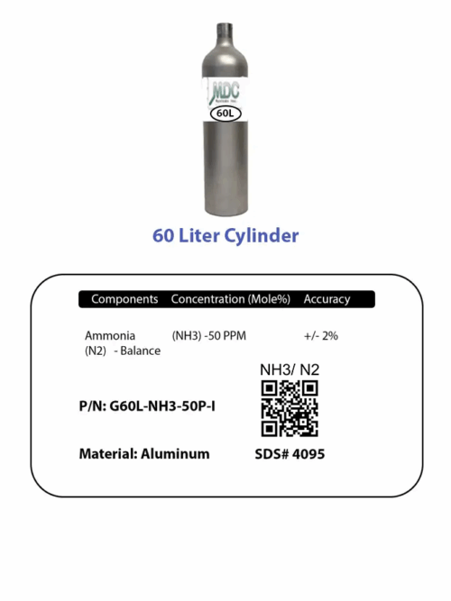 Cylinder And Label 60l Nh3 50 Qr